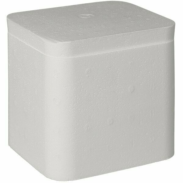 Plastilite Insulated Foam Cooler 5 1/2'' x 4 1/2'' x 5'' - 1 3/8'' Thick 451SK5PLT